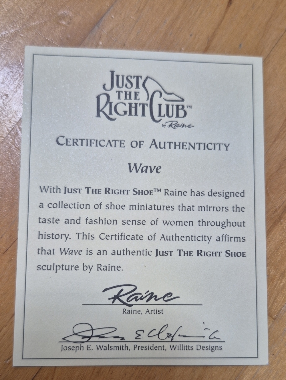 Just the Right Shoe® by Raine "WAVE" (Circa 1998) - Picture 4 of 12
